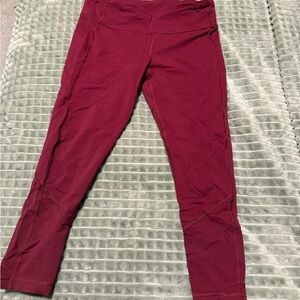 Women's Burgundy Leggings